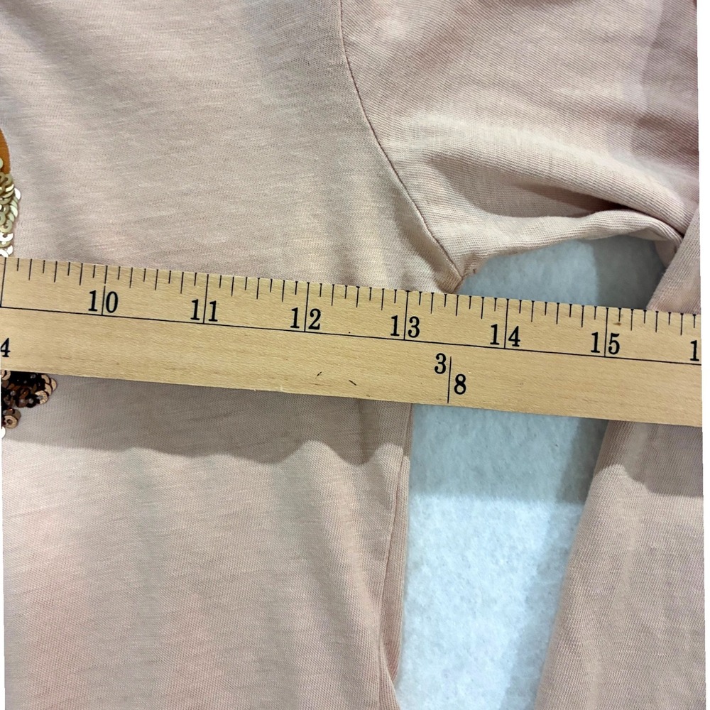 H&M Girls Owl Sequin Long Sleeve Cotton Top Pink Cute Casual‎ Size 6X/7 - Picture 6 of 8